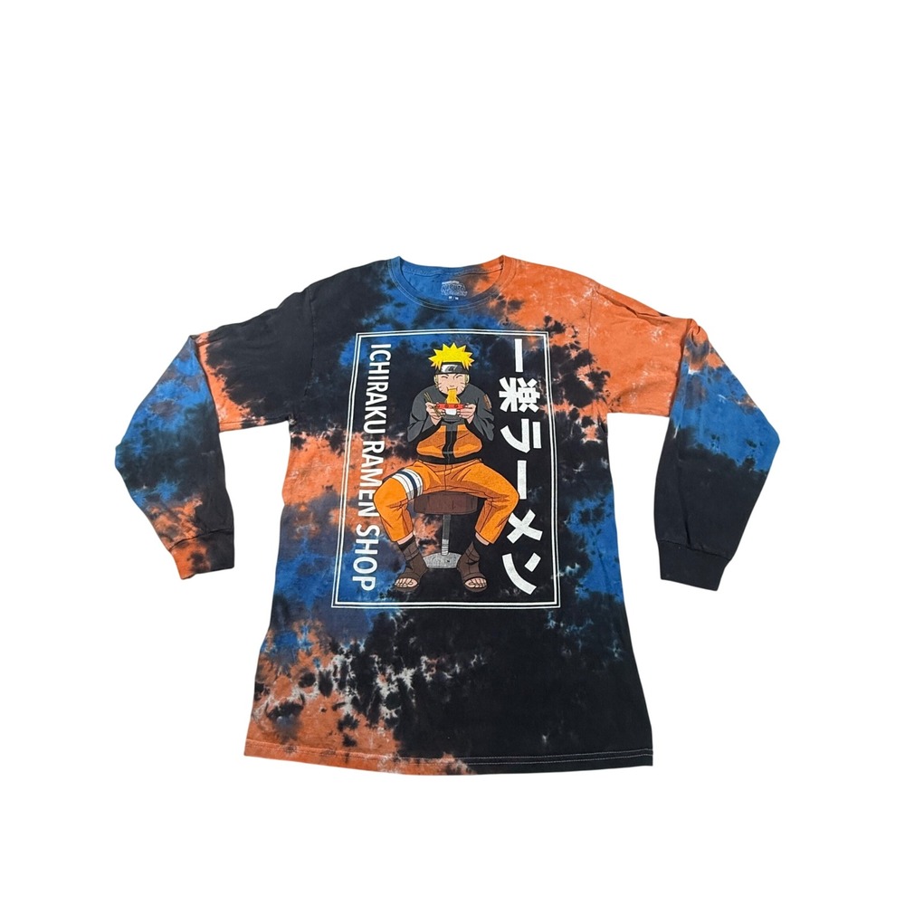 Naruto Shippuden Ichiraku Ramen Shop Tie Dye Long Sleeve Shirt Mens Medium 2007